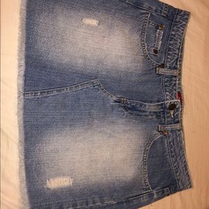 pacsun jean skirt